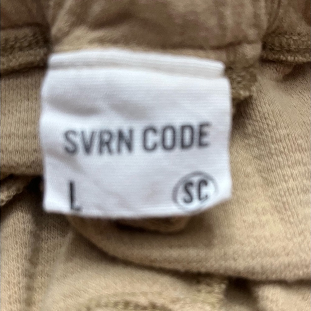 SVRN Code Beige Ribbed Joggers Size Boys Large - Picture 5 of 9